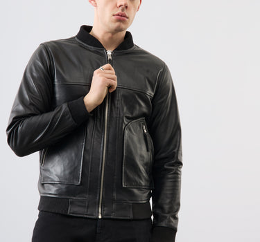 Hayden Leather Bomber Jacket