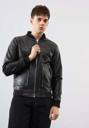 Hayden Leather Bomber Jacket