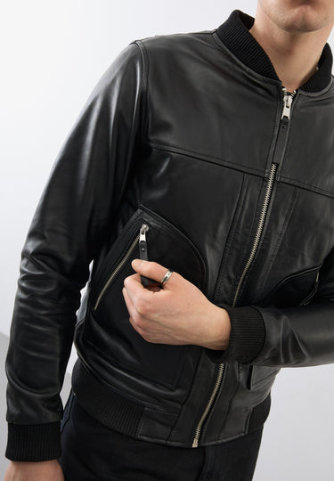 Hayden Leather Bomber Jacket
