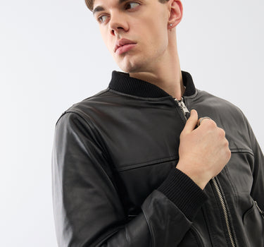 Hayden Leather Bomber Jacket