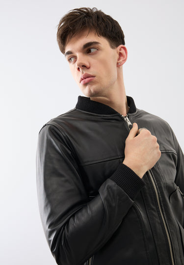 Hayden Leather Bomber Jacket