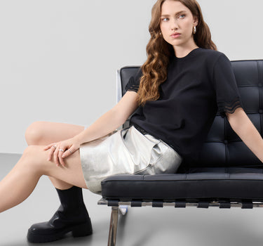 Real Leather Heather Mini Skirt