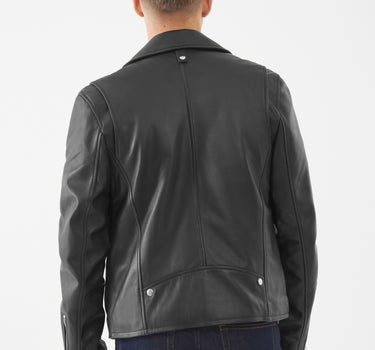 Real Leather Jake Biker Jacket | Black