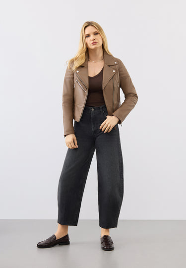 Jasmine Leather Biker Jacket