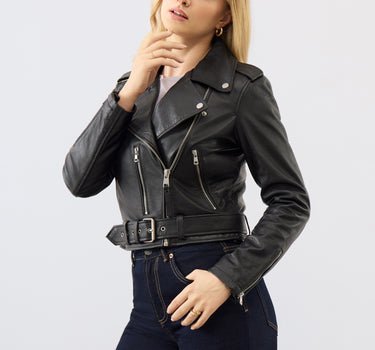 Katie Leather Biker Jacket
