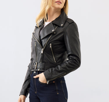 Katie Leather Biker Jacket