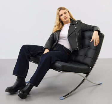 Katie Leather Biker Jacket