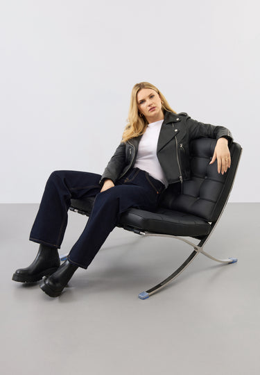 Katie Leather Biker Jacket