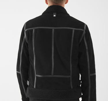 Real Suede Landor Shearling Jacket | Black