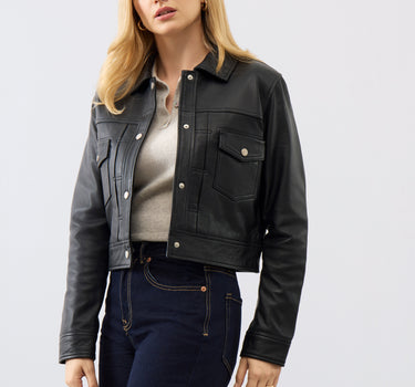 Lexi Leather Trucker Jacket