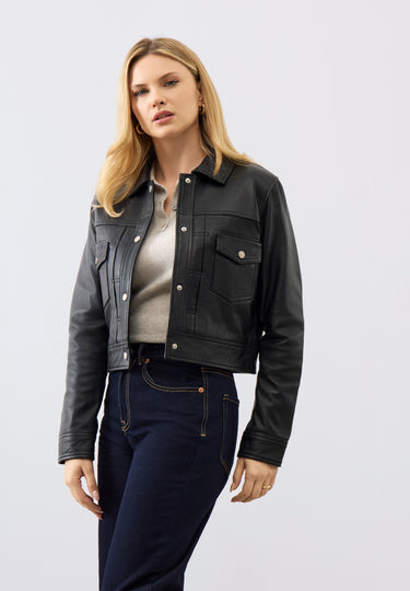 Lexi Leather Trucker Jacket