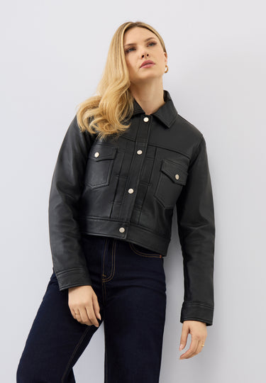 Lexi Leather Trucker Jacket