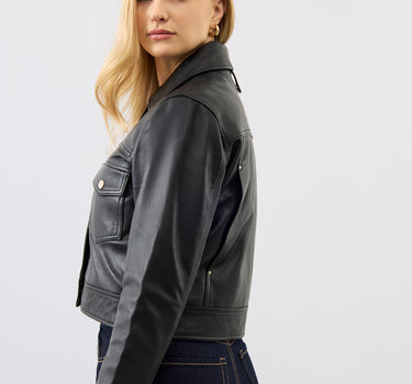Lexi Leather Trucker Jacket