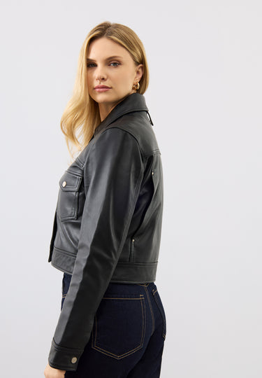 Lexi Leather Trucker Jacket
