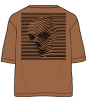 Short Sleeve T-shirt In Orange With Back Skull Print