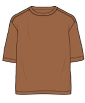Short Sleeve T-shirt In Orange With Back Skull Print