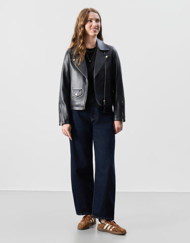 Real Leather Lorial Biker Jacket