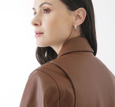 Real Leather Louisa Trucker Jacket | Toffee