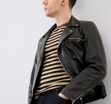 Louis Leather Biker Jacket