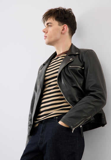 Louis Leather Biker Jacket