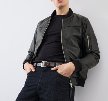 Max Ma1 Leather Bomber Jacket