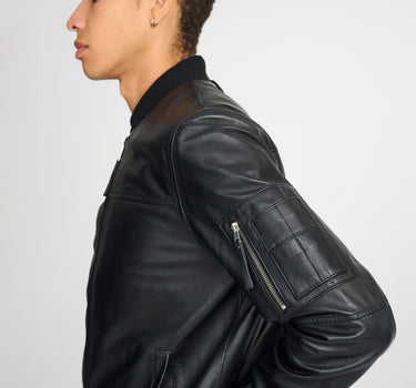 Max Ma1 Leather Bomber Jacket