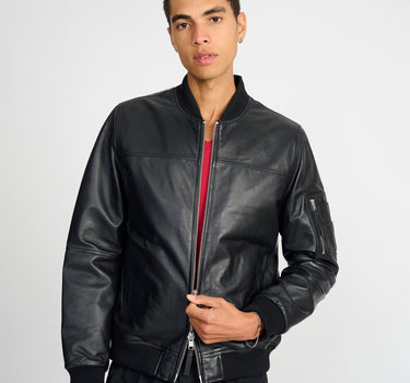 Max Ma1 Leather Bomber Jacket