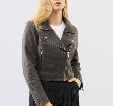 Millie Leather Biker Jacket