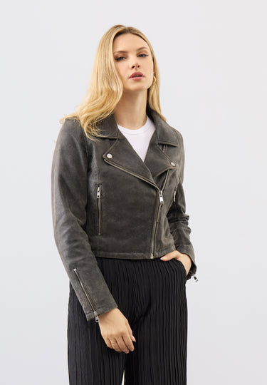 Millie Leather Biker Jacket