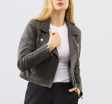 Millie Leather Biker Jacket
