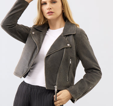 Millie Leather Biker Jacket