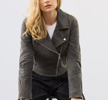 Millie Leather Biker Jacket