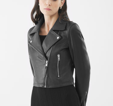 Real Leather Millie Biker Jacket | Black