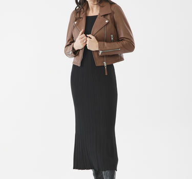 Real Leather Millie Biker Jacket | Toffee