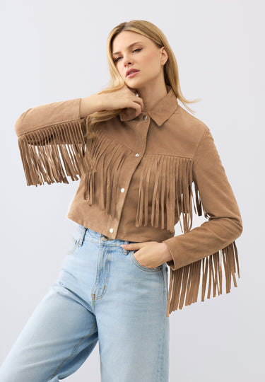 Nora Fringe Suede Jacket