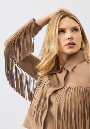 Nora Fringe Suede Jacket