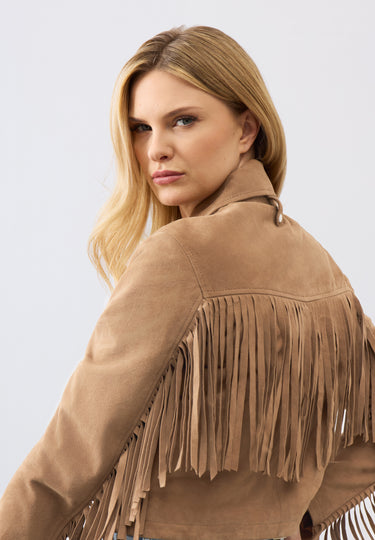 Nora Fringe Suede Jacket