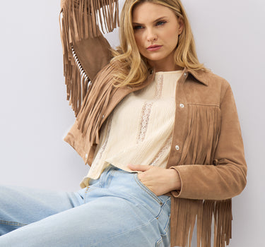 Nora Fringe Suede Jacket