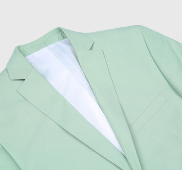 Plain Skinny Suit Jacket In Light Green