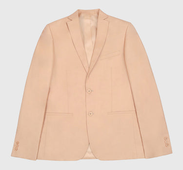 Plain Skinny Suit Jacket In Tan