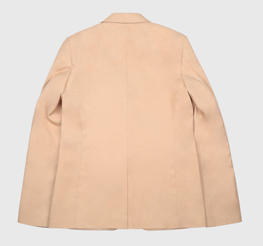 Plain Skinny Suit Jacket In Tan
