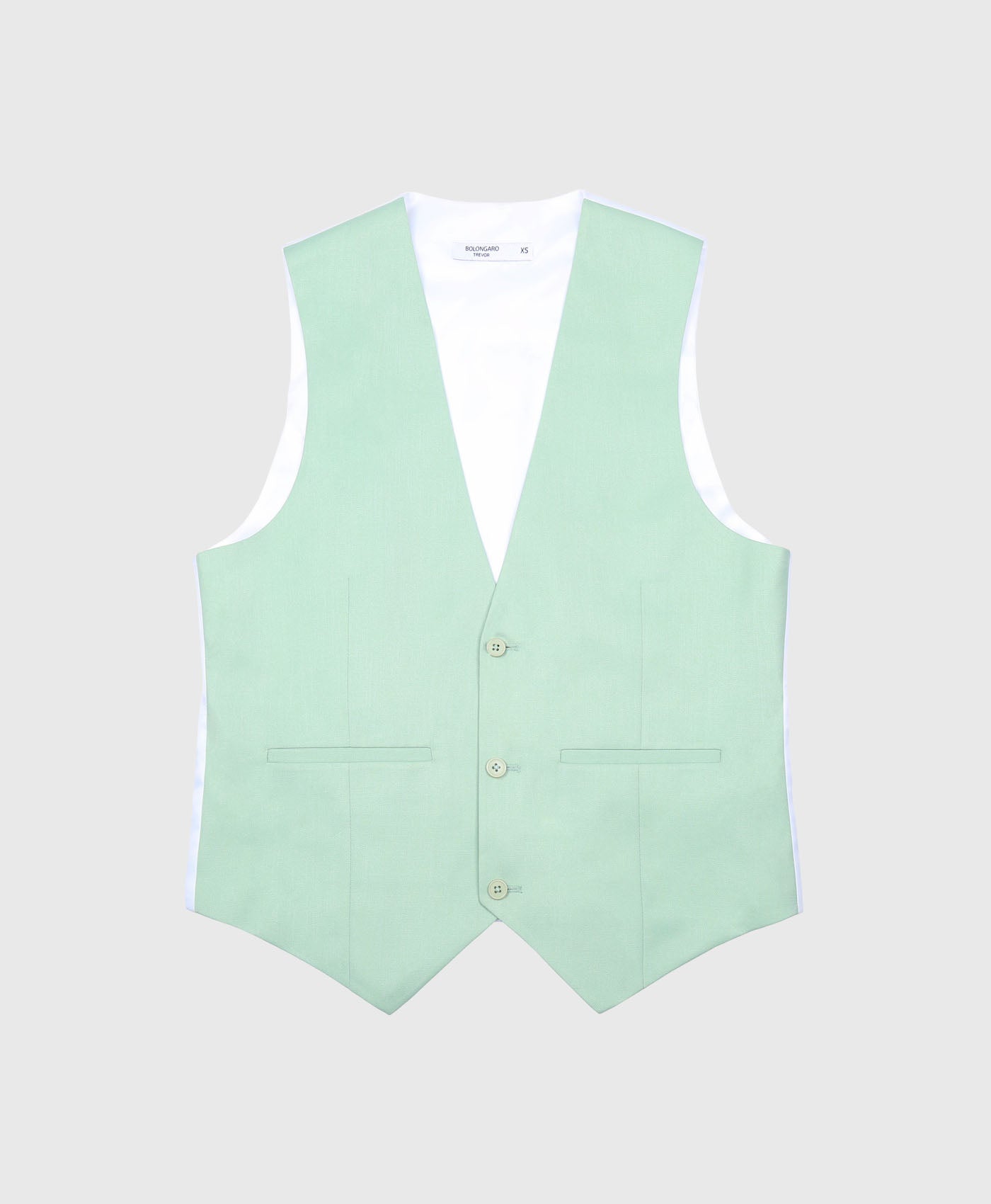 Plain Skinny Suit Waistcoat In Light Green