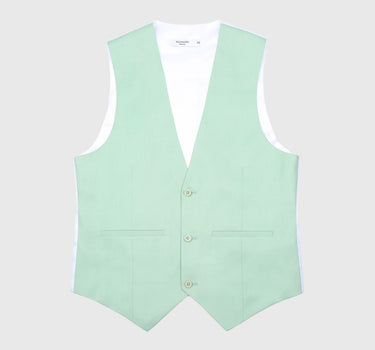 Plain Skinny Suit Waistcoat In Light Green