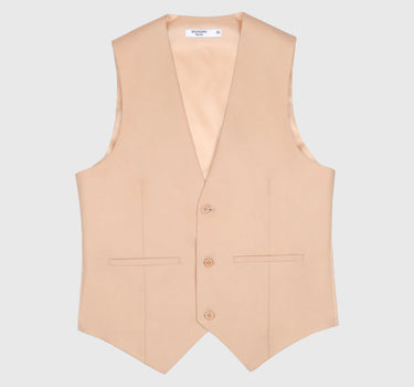 Plain Skinny Suit Waistcoat In Tan