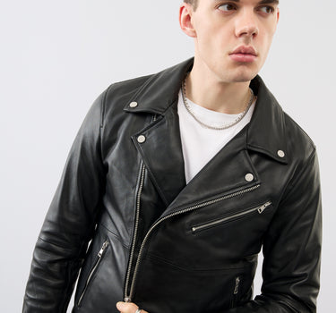 Ryder Leather Biker Jacket