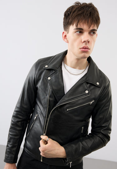 Ryder Leather Biker Jacket