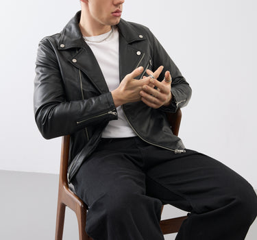 Ryder Leather Biker Jacket