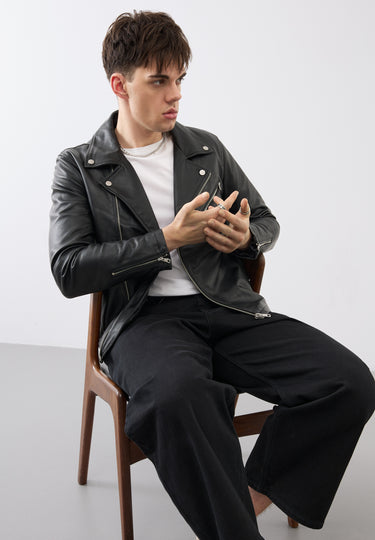 Ryder Leather Biker Jacket
