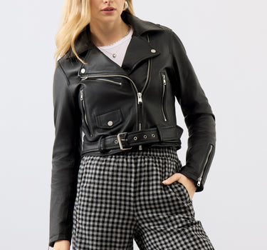 Sarah Leather Biker Jacket