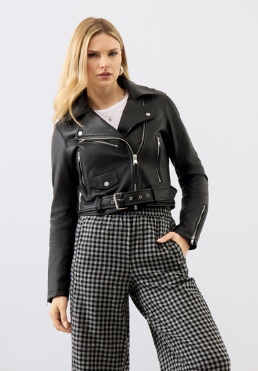 Sarah Leather Biker Jacket